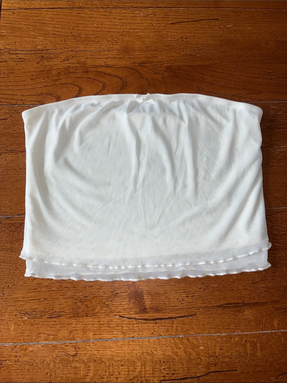 La Hearts White Strapless Bandeau Tube Top